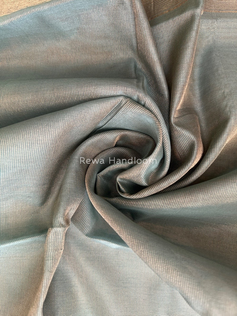 Maheshwari Sea Green Tissue Dupatta TDZ04