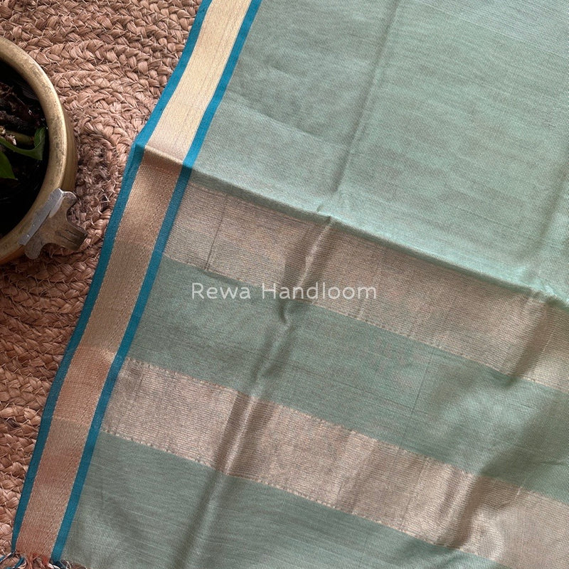 Maheshwari Pista Green Tissue Dupatta TDZ08