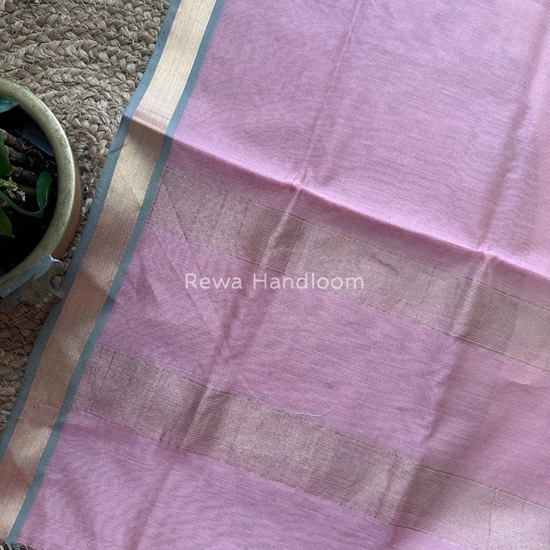 Maheshwari Baby Pink Tissue Dupatta TDZ07