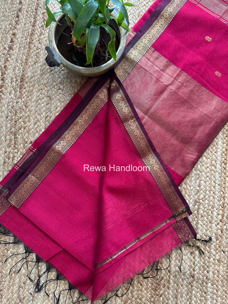Maheshwari Rani Pink Aami Butti Saree SBT00121