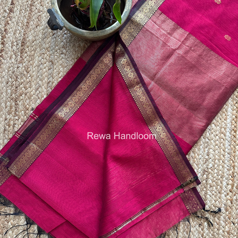 Maheshwari Rani Pink Aami Butti Saree SBT00121