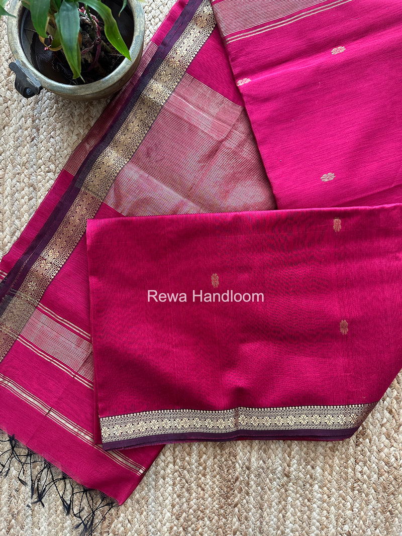 Maheshwari Rani Pink Aami Butti Saree SBT00121