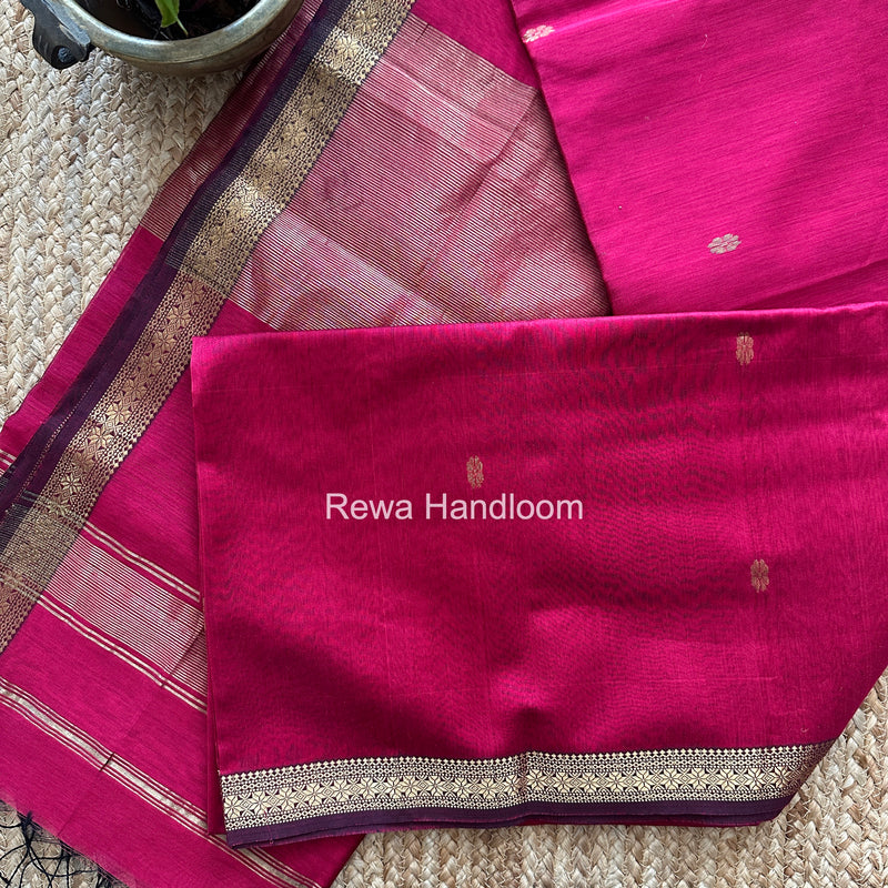 Maheshwari Rani Pink Aami Butti Saree SBT00121