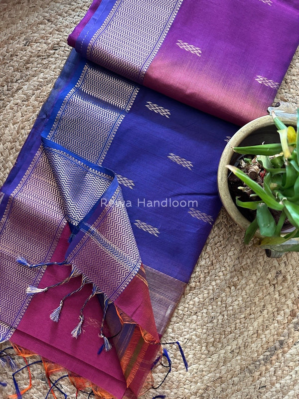  Sheded Butti Maheshwari Saree
