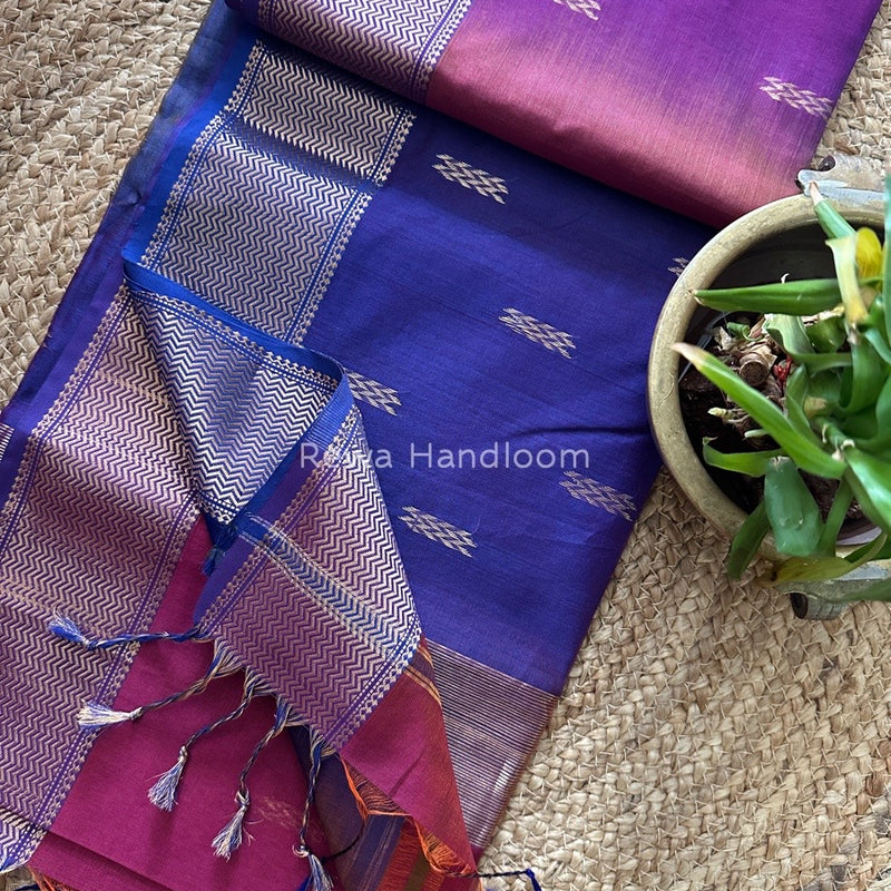  Sheded Butti Maheshwari Saree