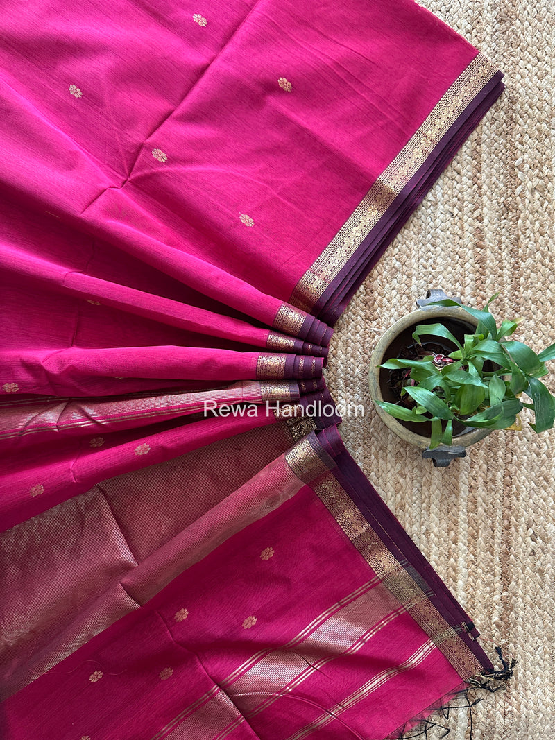 Maheshwari Rani Pink Aami Butti Saree SBT00121