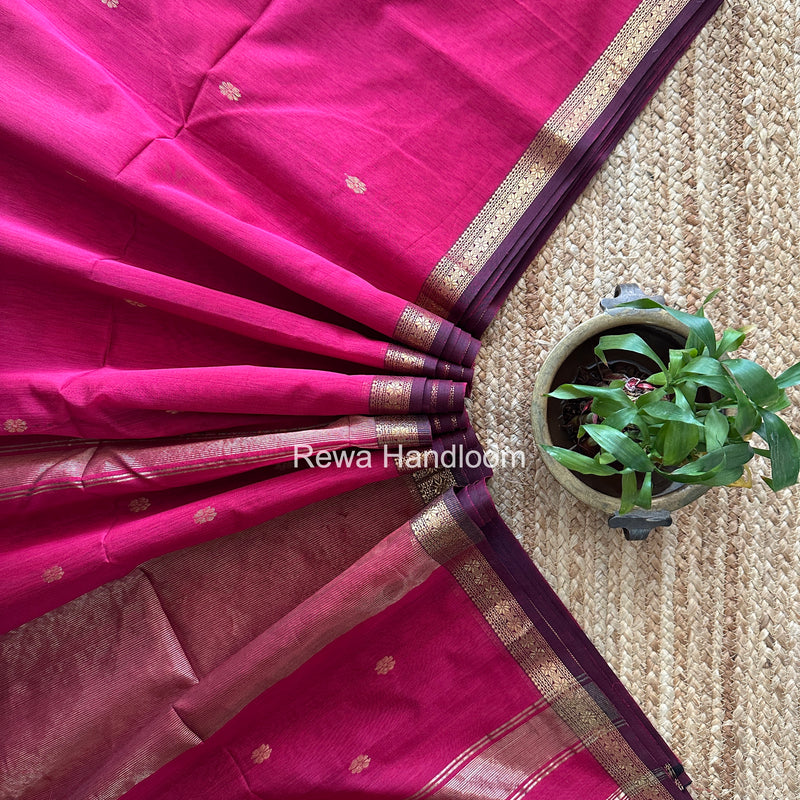 Maheshwari Rani Pink Aami Butti Saree SBT00121