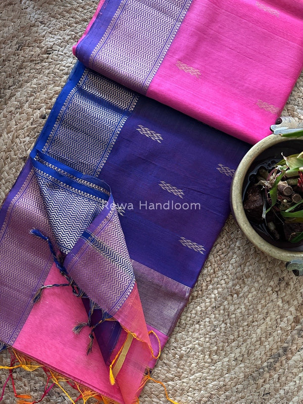  Sheded Butti Maheshwari Saree