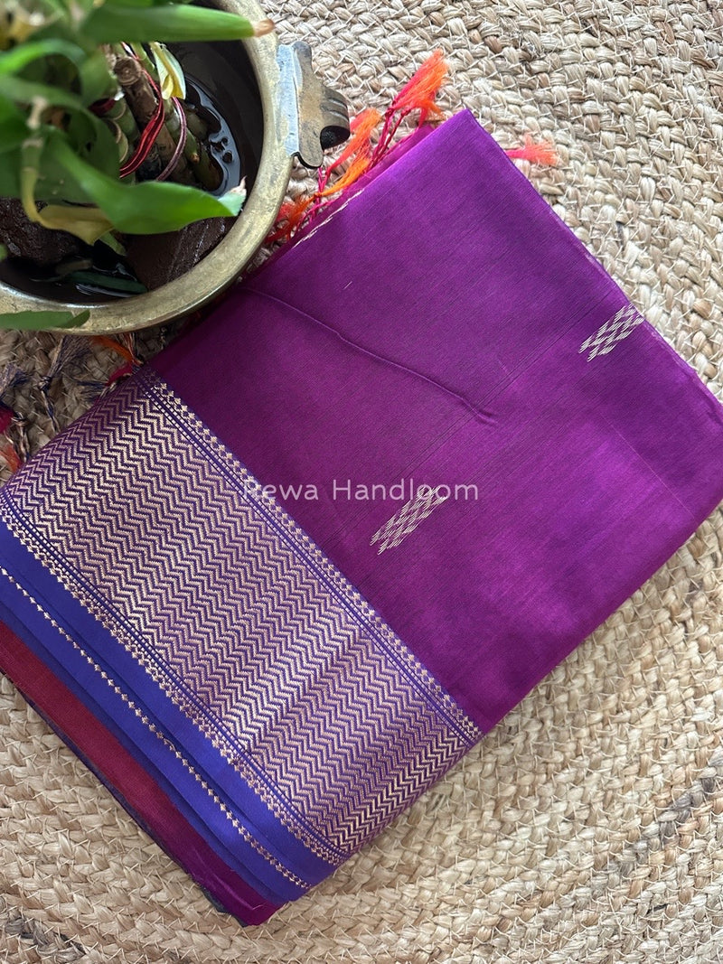 Purple Sheded Butti Maheshwari Saree SBBS03