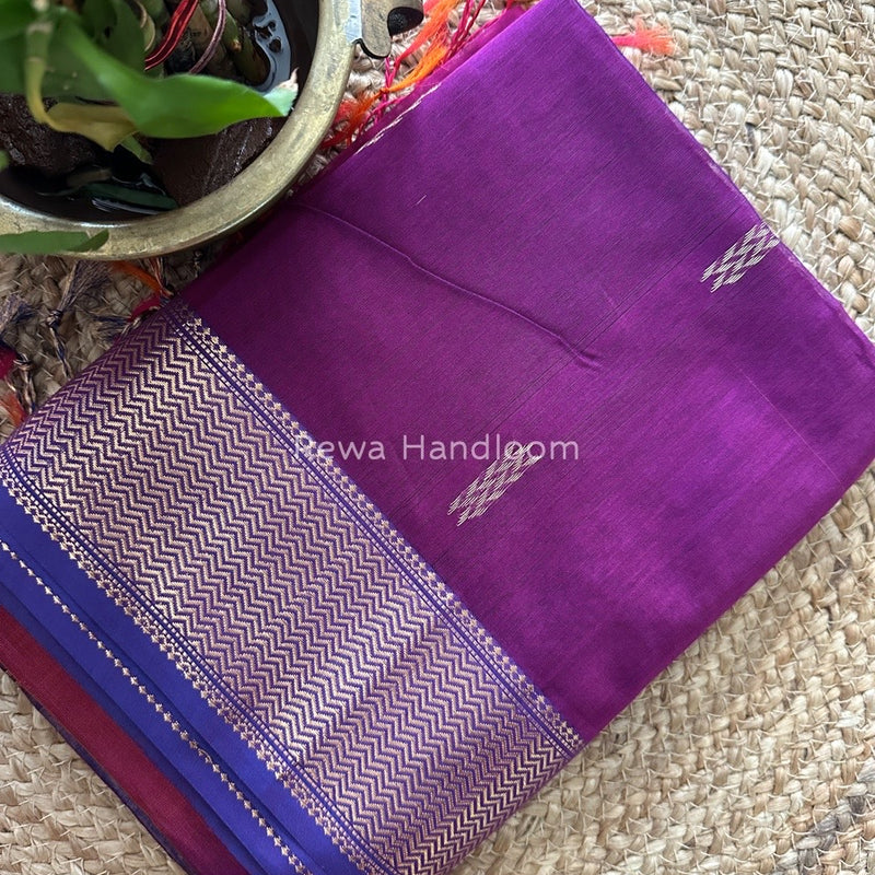 Purple Sheded Butti Maheshwari Saree SBBS03