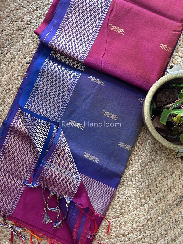  Sheded Butti Maheshwari Saree