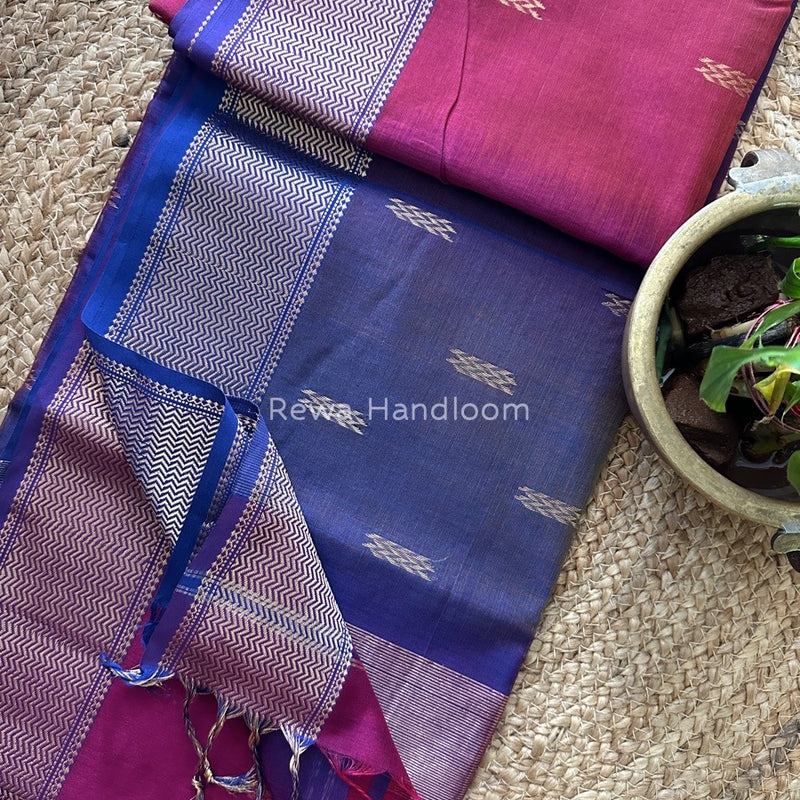  Sheded Butti Maheshwari Saree