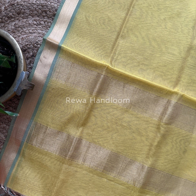 Maheshwari Yellow Tissue Dupatta TDZ03