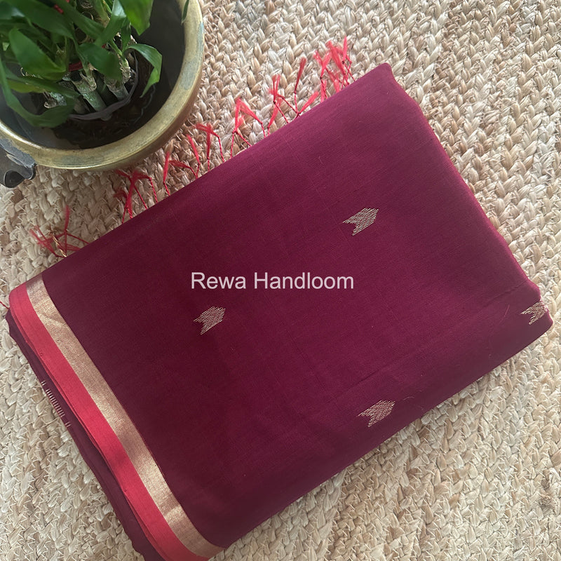 Wine V Butti Maheshwari Saree VBS058