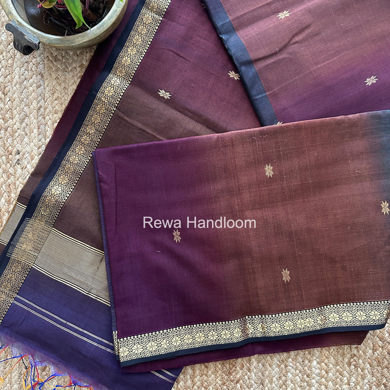 Maheshwari Brown Aami Butti Saree SBT00120