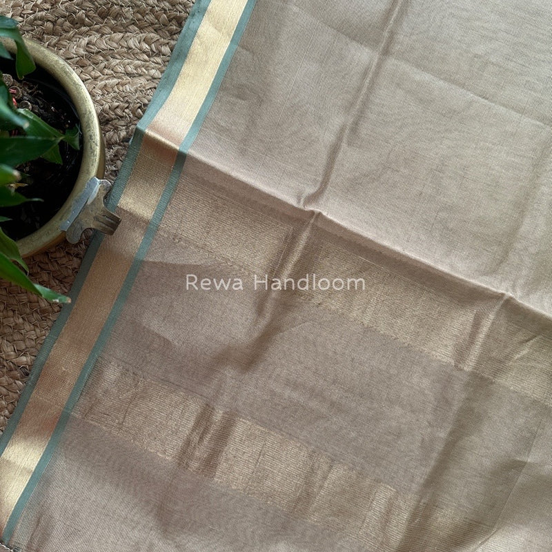 Maheshwari Beige Tissue Dupatta TDZ06