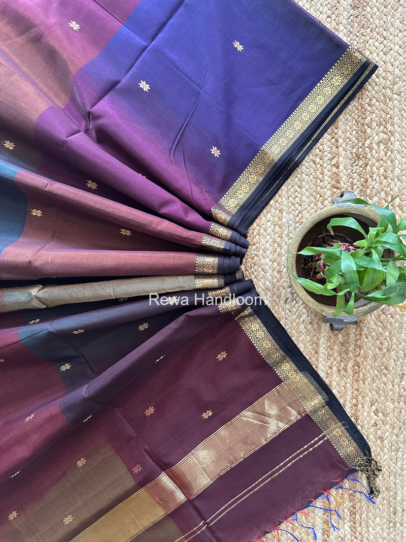 Maheshwari Brown Aami Butti Saree SBT00120