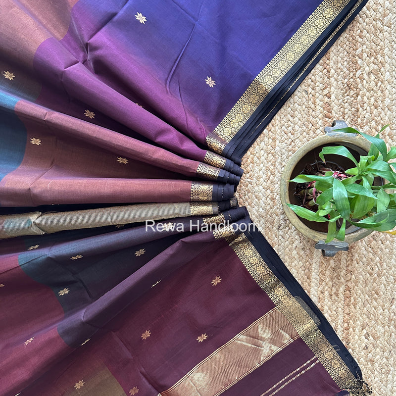 Maheshwari Brown Aami Butti Saree SBT00120