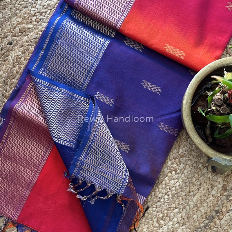  Sheded Butti Maheshwari Saree