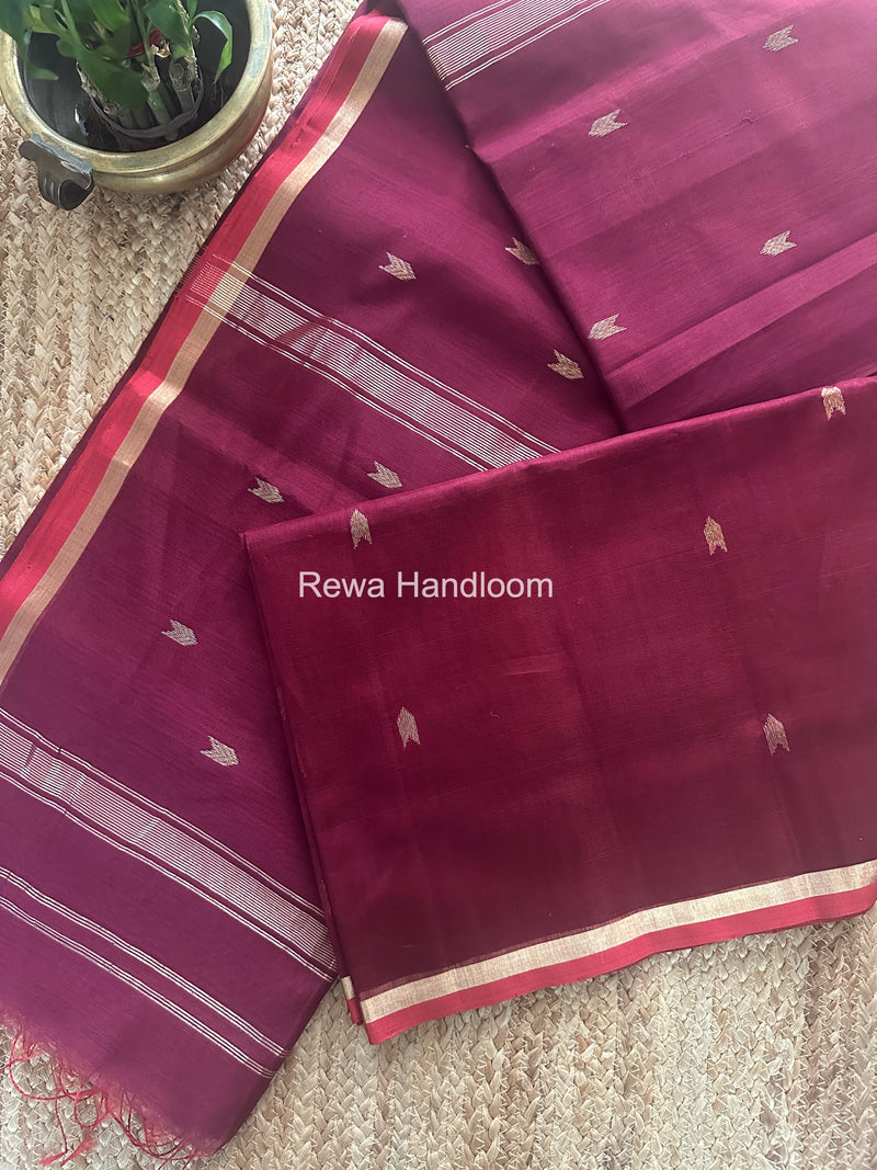 Wine V Butti Maheshwari Saree VBS058