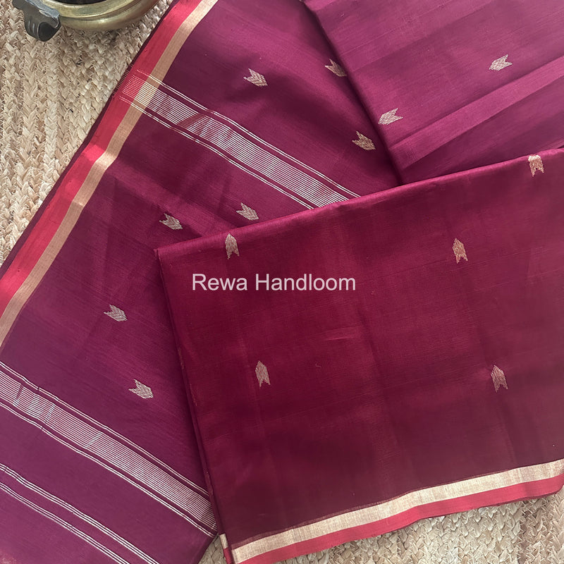 Wine V Butti Maheshwari Saree VBS058