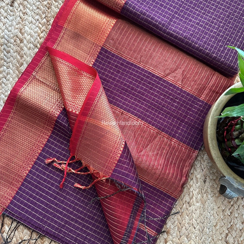 Maheshwari Zari Checks Saree