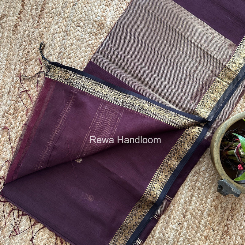Maheshwari Wine Aami Butti Saree SBT00124