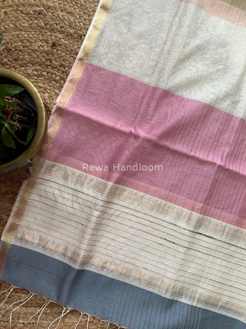 Maheshwari Multi Colour Silk Dupatta PD020