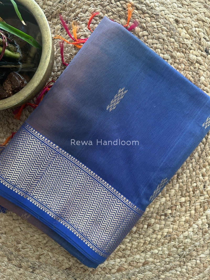 Green Sheded Butti Maheshwari Saree SBBS01