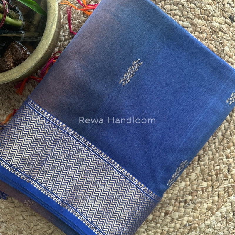 Green Sheded Butti Maheshwari Saree SBBS01