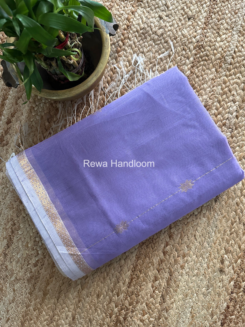 Lavender Lining Butti Maheshwari Saree GLBS01