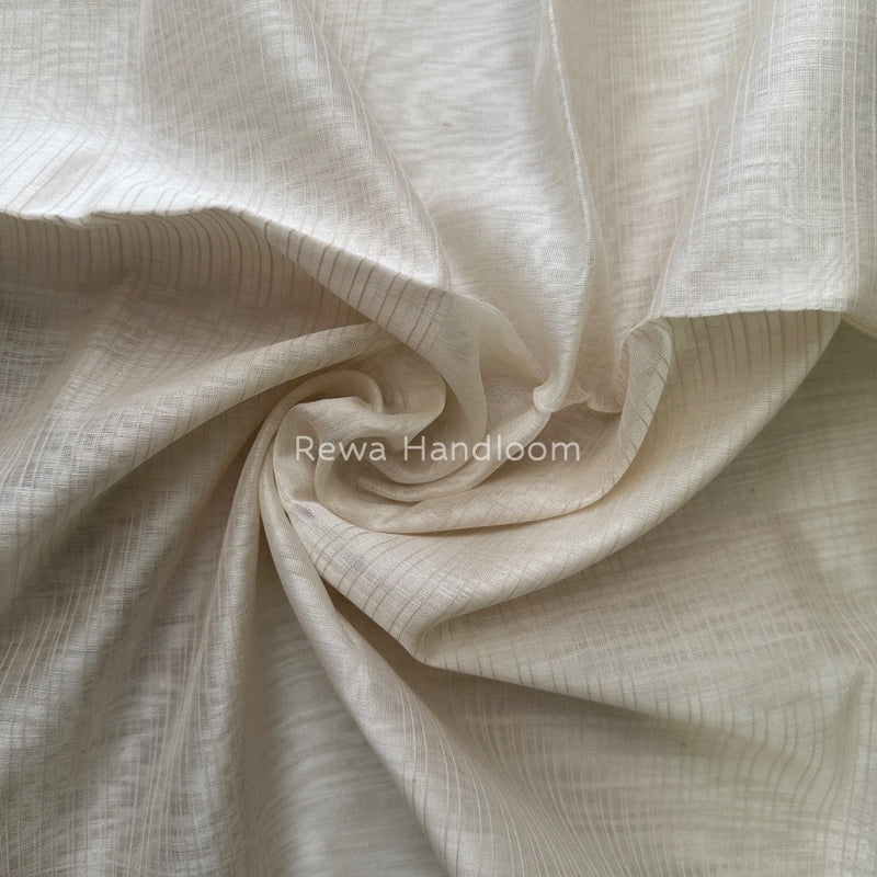 Maheshwari White Silk Dupatta PD024