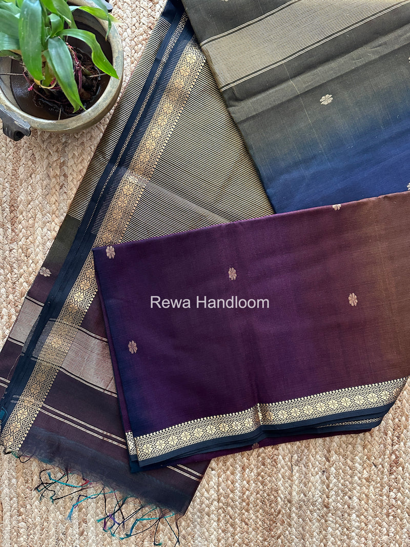 Maheshwari Coffee Brown Aami Butti Saree SBT00122