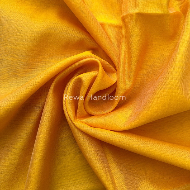 Maheshwari Golden Yellow Silk Dupatta PD027