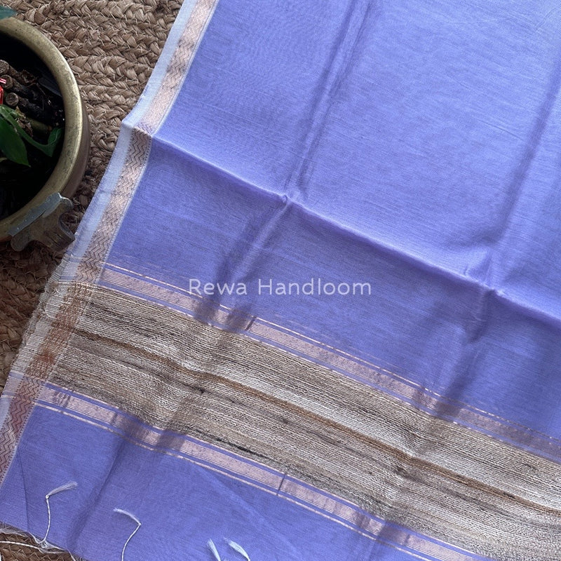 Maheshwari Purple Silk Dupatta PD022