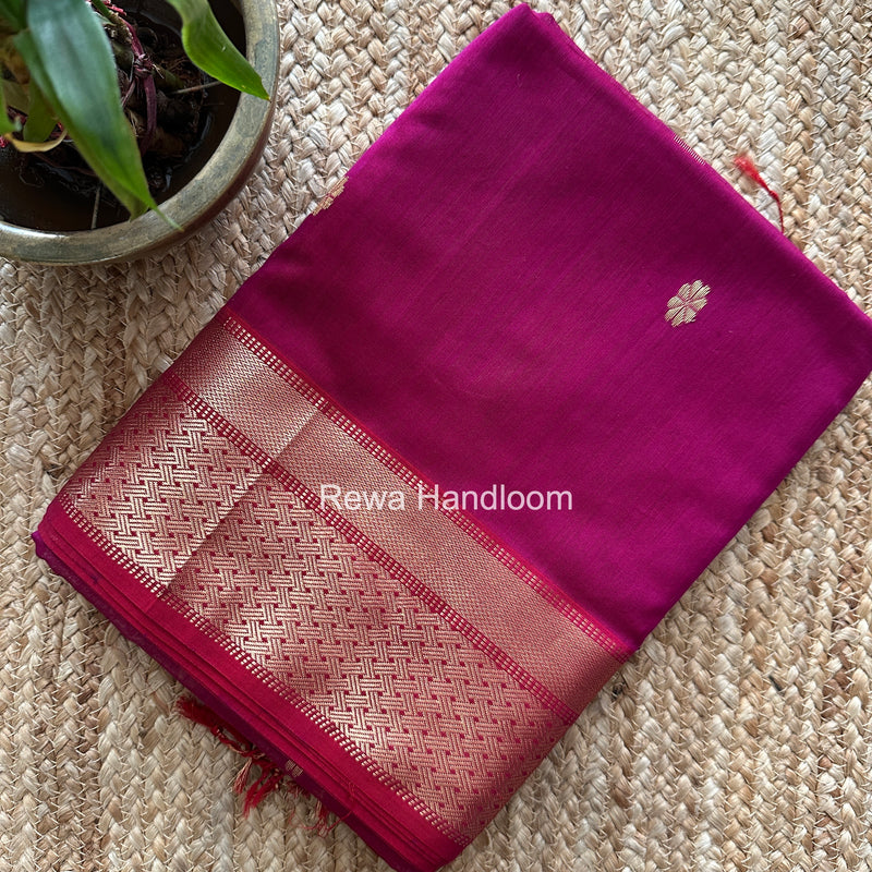 Maheshwari Rani Pink Flower Butti Saree JBS0117