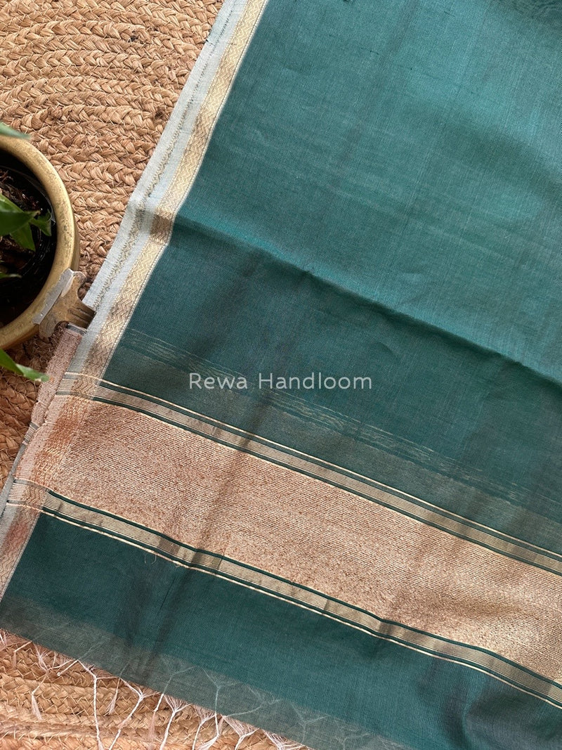 Maheshwari Green Silk Dupatta PD017