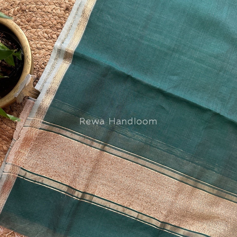 Maheshwari Green Silk Dupatta PD017