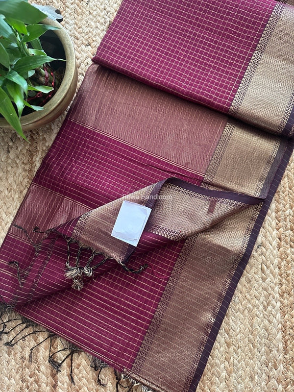Maheshwari Zari Checks Saree