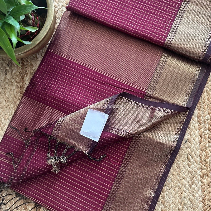 Maheshwari Zari Checks Saree