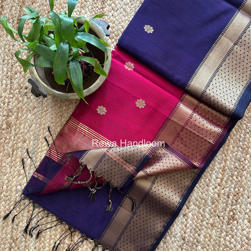 Maheshwari Flower Butti Saree