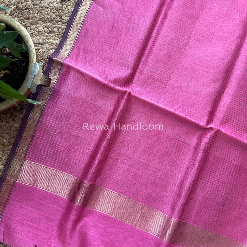 Maheshwari Onion Pink Silk Dupatta PD031