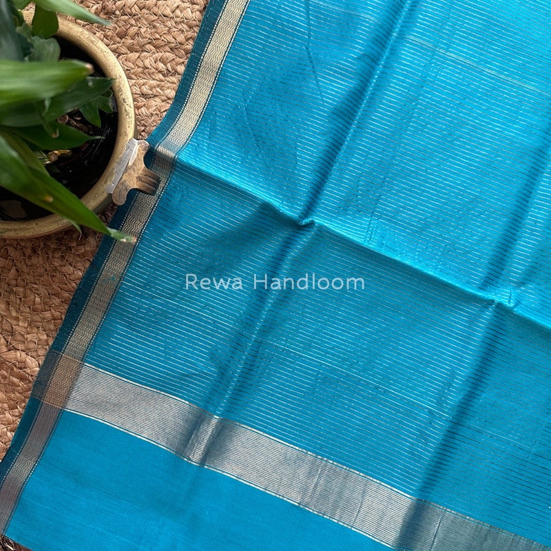 Maheshwari Sea Green Silk Dupatta PD032