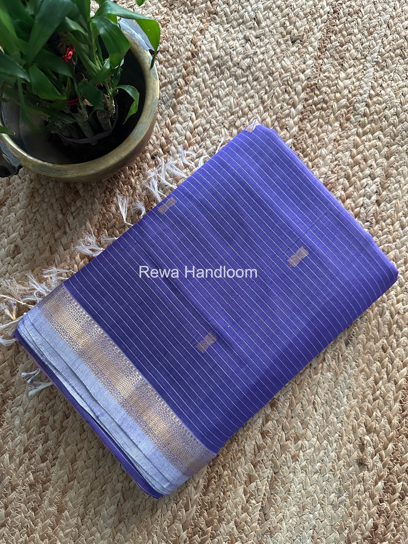 Maheshwari Dark Lavender Butta Pallu Saree BTPS076