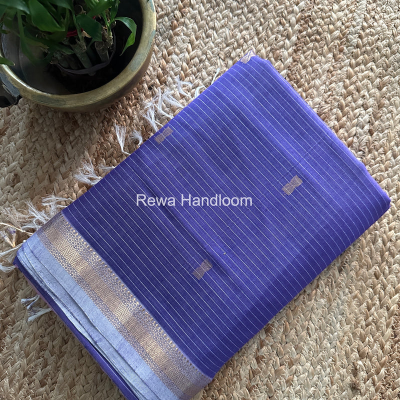 Maheshwari Dark Lavender Butta Pallu Saree BTPS076