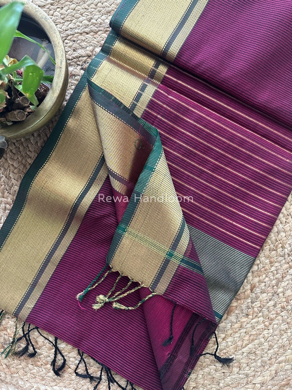 Exclusive Maheswari Self Checks Saree