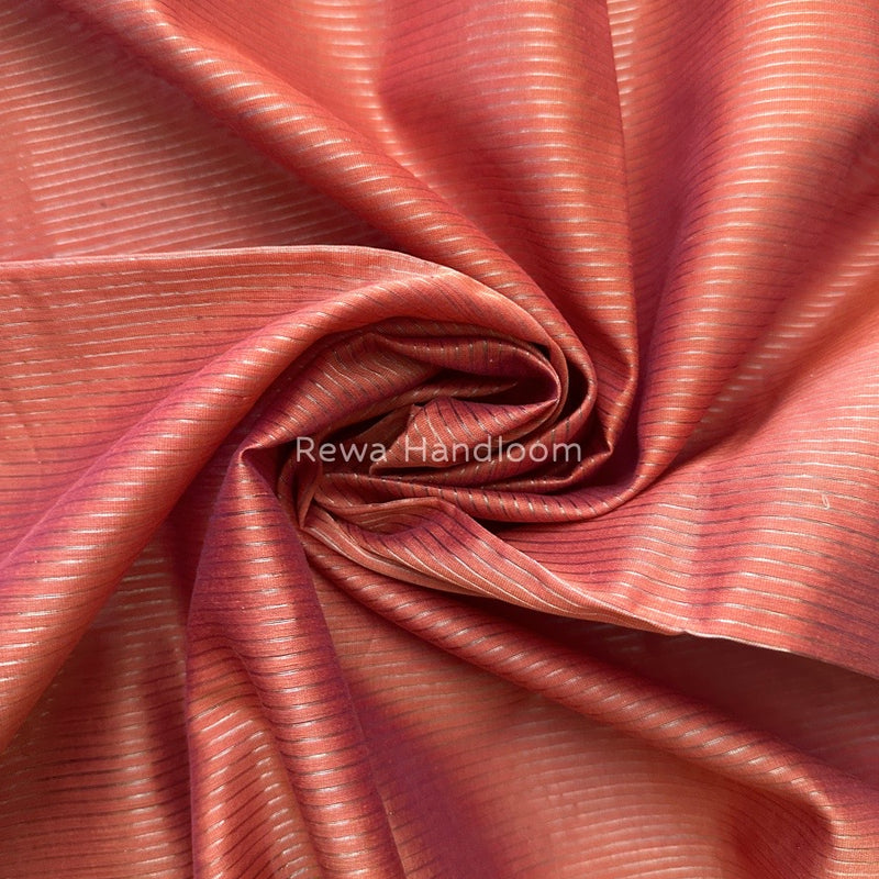Maheshwari Rust Orange Silk Dupatta PD034