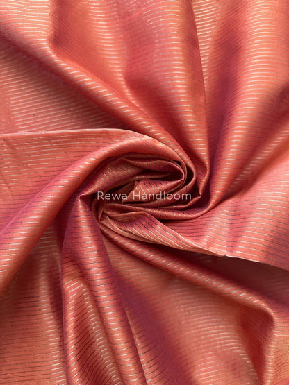 Maheshwari Rust Orange Silk Dupatta PD034