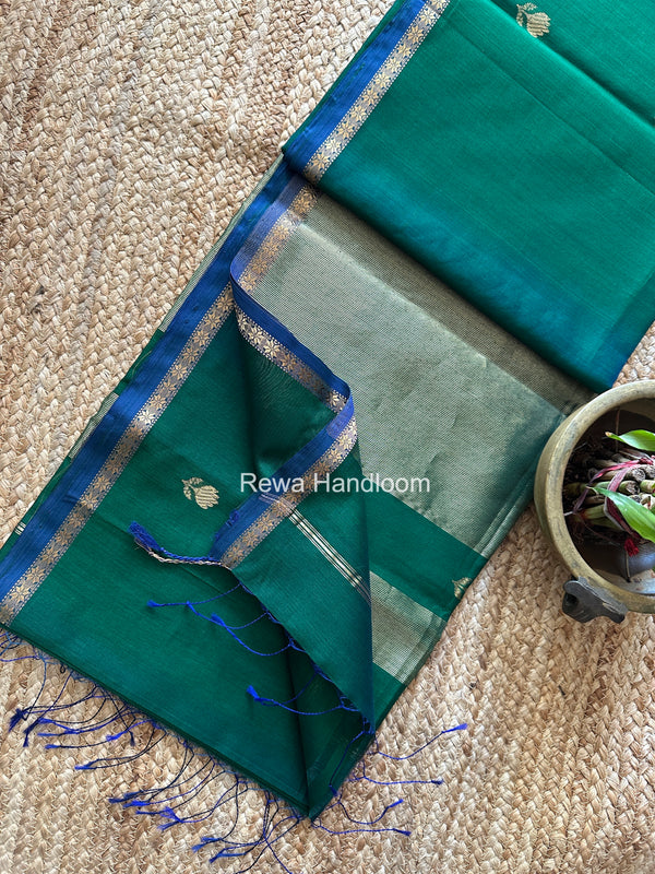 Maheshwari Shaded Gajalakshmi Diya Butta Saree