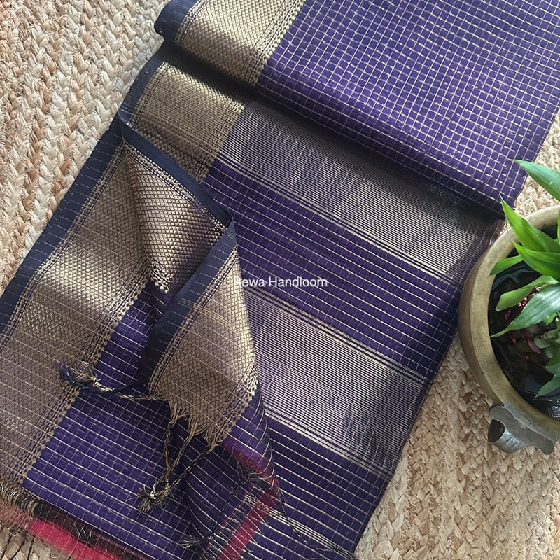 Maheshwari Zari Checks Saree